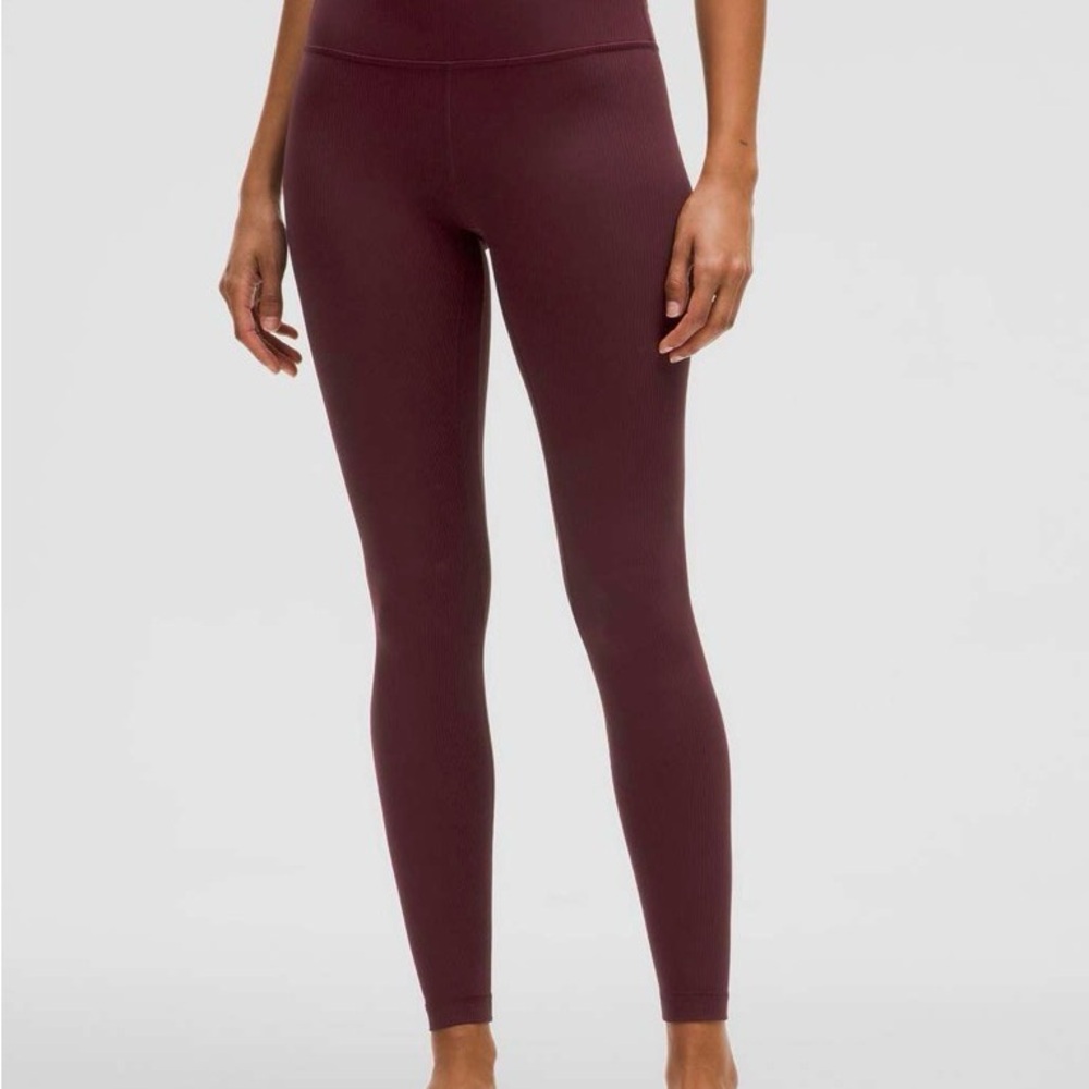 lululemon Align High-Rise Ribbed Pant 28" | Cassis/Garnet | Size 6